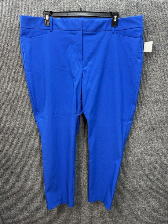 The Limited Pants - The Limited Ankle Length Dress Pants Womens 20W Ocean Blue Chino Stretch NEW